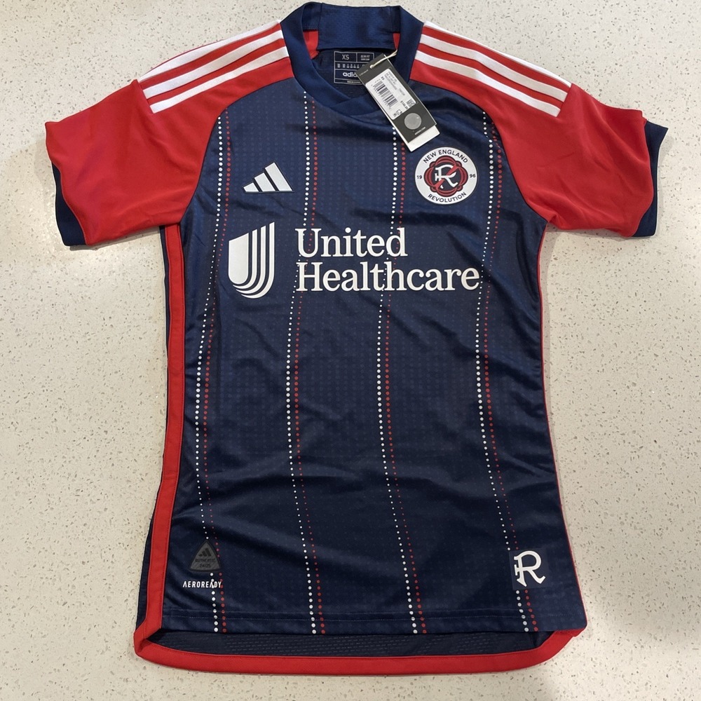 New England Revolution Adidas Authentic 24/25 Home Jersey; Men's XS Slim Fit NWT